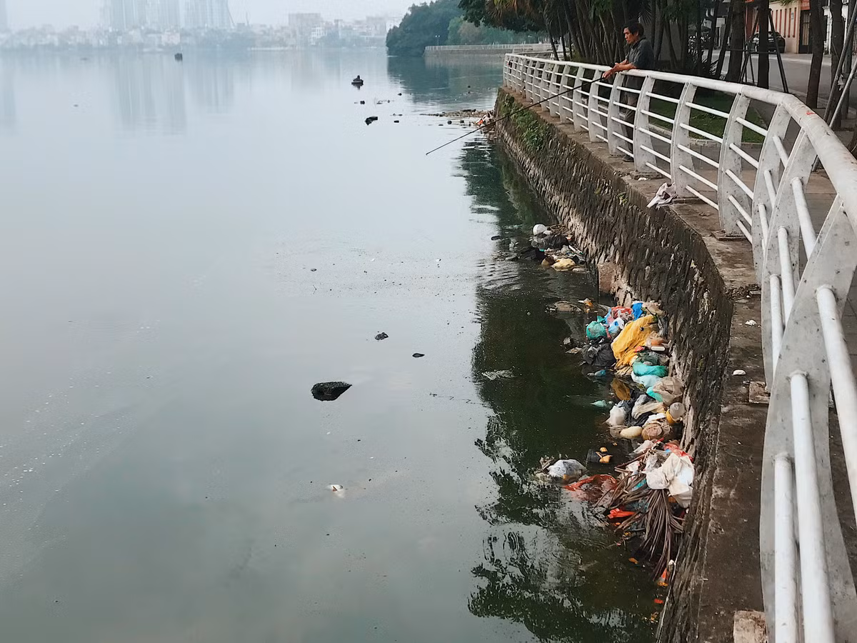 Ông Đ.T. (trú tại Đội Cấn, Ba Đình, Hà Nội) cho biết: "Tôi thường xuyên đi câu giải trí ở Hồ Tây và rất bức xúc với vấn nạn người dân thiếu ý thức xả rác xuống hồ. Một hồ nước nổi tiếng của Hà Nội, là lá phổi xanh cho Thủ đô nhưng đang bị chính người dân bức tử."