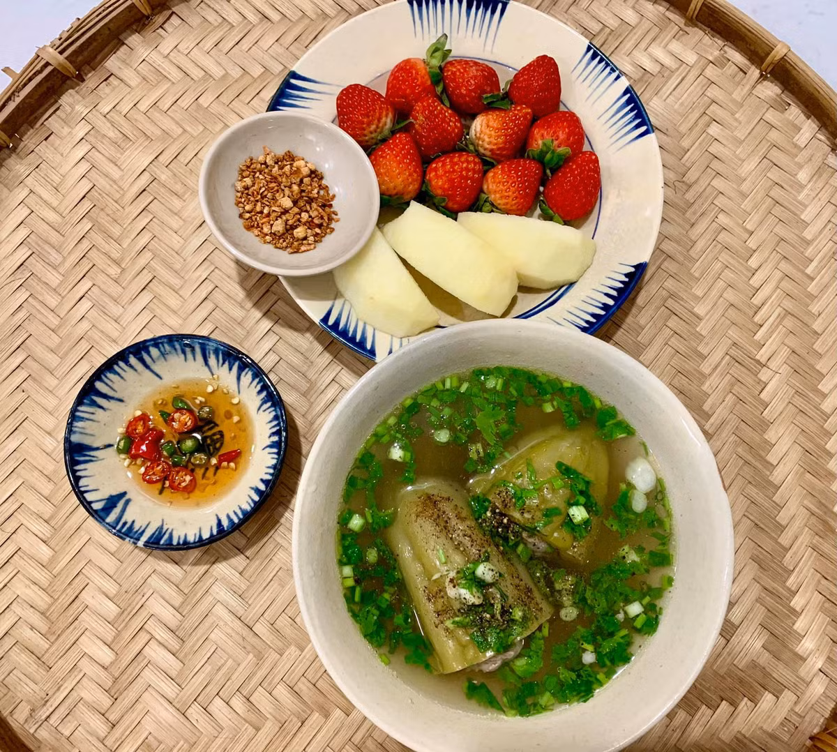 Muop dang nau cung thit vit- mon ngon la, giai nhiet cho mua he-Hinh-5