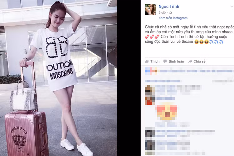 Ngay tinh yeu cua Ngoc Trinh ra sao khi vang bong dai gia?