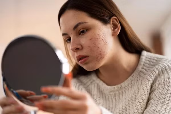 Lông mặt mọc không đúng: Việc có lông mặt có thể do di truyền. Nhưng triệu chứng này cũng có thể do mất cân bằng hormone. Chia sẻ trên Today Show, tiến sĩ Susan Taylor, phó giáo sư da liễu tại Trường Y Perelman thuộc Đại học Pennsylvania (Mỹ), cho biết đây có thể là dấu hiệu hoặc triệu chứng của hội chứng buồng trứng đa nang (PCOS) ở phụ nữ - xảy ra khi mức độ cholesterol cao, dẫn đến nhiều lông và mụn trứng cá trên mặt. Ảnh: FaceofJules.