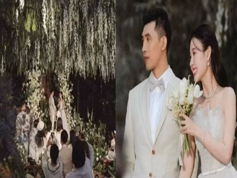 Chồng Midu bảnh bao trong hôn lễ. Ảnh: Người Đưa Tin.