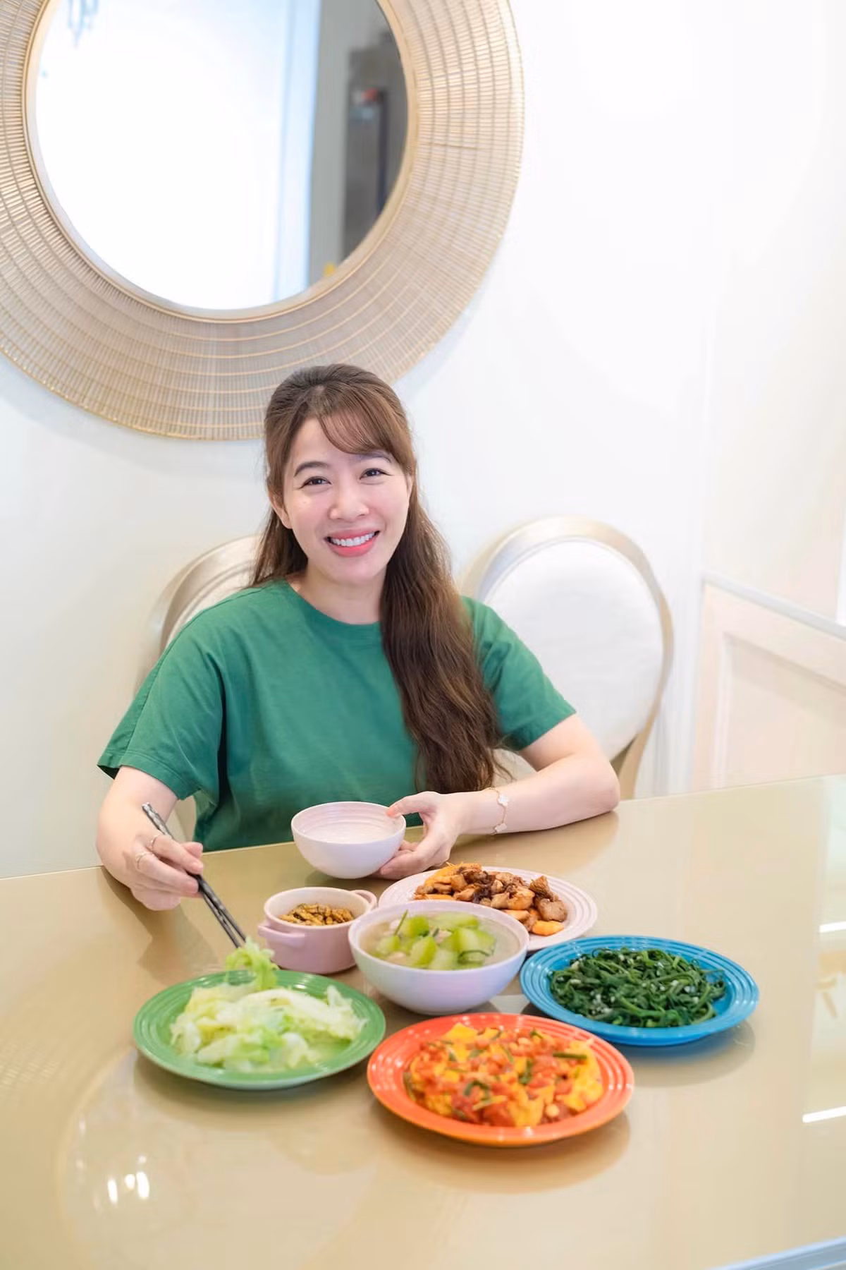 Ngoài công việc truyền hình và chăm sóc con cái, MC Diệp Chi còn là người đam mê nấu nướng.