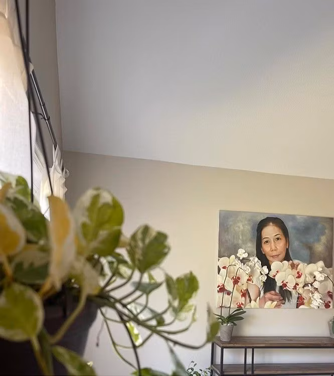 Thời gian rảnh rỗi, diễn viên Kim Hiền tự tay trang trí ngôi nhà. Nguồn ảnh: FBNV