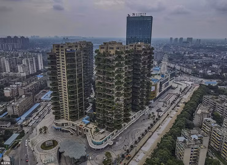 Tại Thành Đô, thủ phủ của tỉnh Tứ Xuyên (miền tây Trung Quốc), một dự án chung cư theo lối kiến trúc xanh mang tên Qiyi City Forest Garden đã được xây dựng từ năm 2018.
