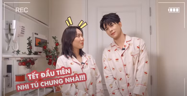 Sau đám cưới hoành tráng hồi tháng 10 năm ngoái, Diệu Nhi - Anh Tú chuyển về sống trong một căn hộ được trang trí theo phong cách tối giản. Ảnh chụp màn hình