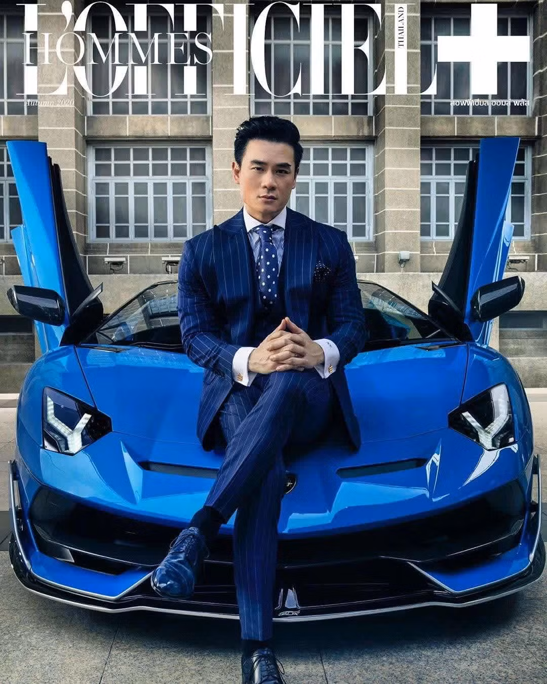 Nott Visrut thường chia sẻ hình ảnh đi nghỉ dưỡng hay tạo dáng bên cạnh dàn xe Lamborghini. Ảnh: Instagram