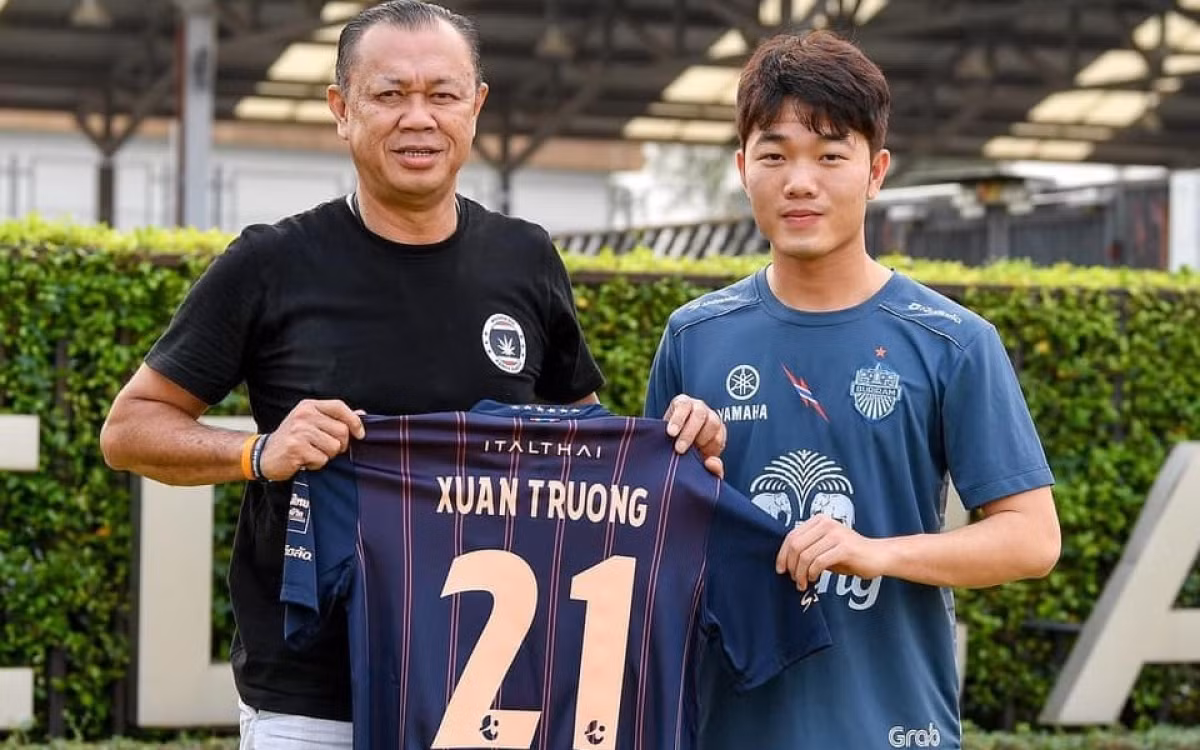 Năm 2019, Xuân Trường đầu quân cho Buriram United (Thái Lan) với bản hợp đồng cho mượn từ HAGL có thời hạn 1 năm. Ảnh: Buriram