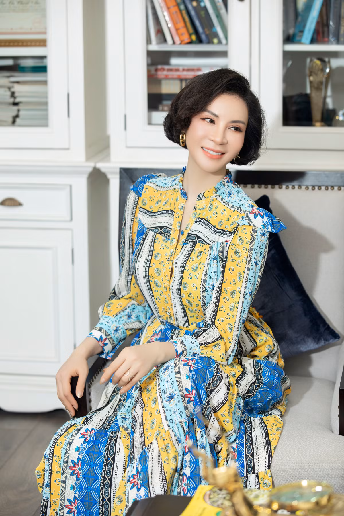 Ngoài điều hành công ty, MC Thanh Mai thử sức sản xuất nội dung đăng tải trên các nền tảng mạng xã hội. Nữ MC biến nhà riêng thành phim trường để thực hiện các video chia sẻ kiến thức làm đẹp, chăm sóc sức khỏe...Ảnh: FBNV