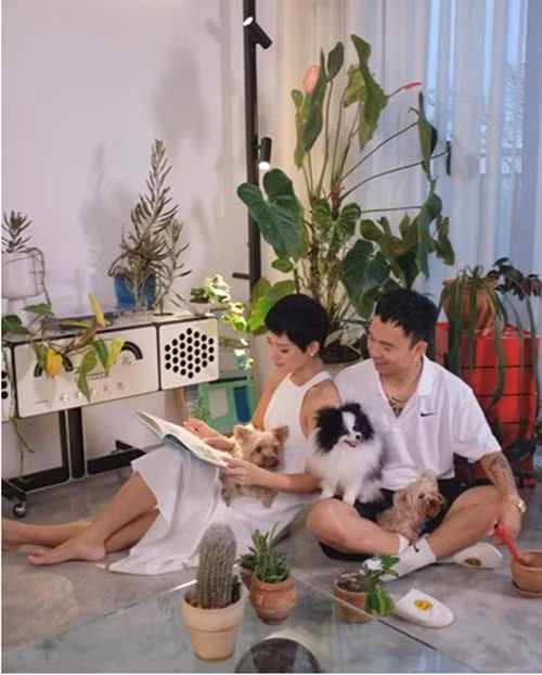 Chuẩn bị cho cuộc sống hôn nhân, cặp đôi đã mua chung cư 2 tầng với diện tích gần 140m2 ở TP HCM. Ảnh: FBNV