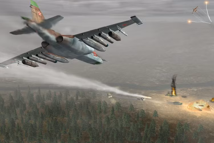 Ngoài ra Su-25 còn có một khẩu pháo trong thân GSh-30-2 với 250 viên đạn…
