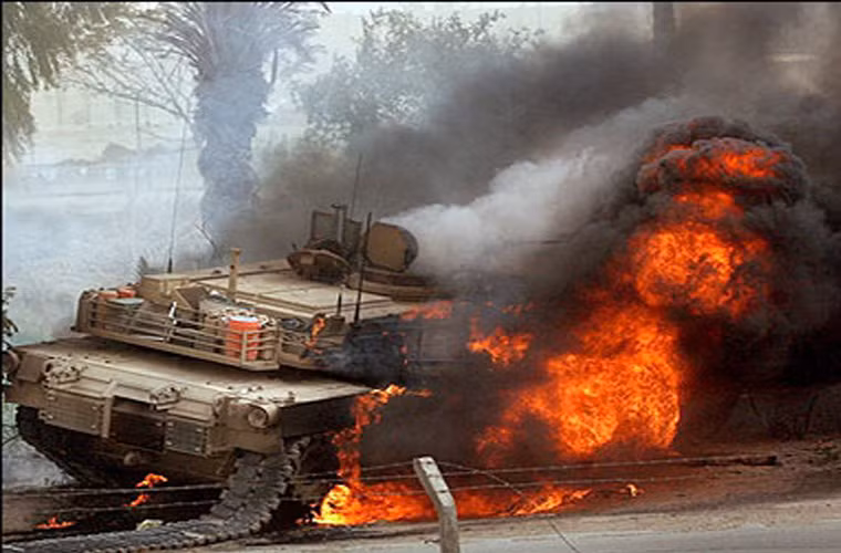 Hình ảnh những chiếc tăng M1 Abrams cháy ngùn ngụt trong cuộc chiến Iraq không hề hiếm.