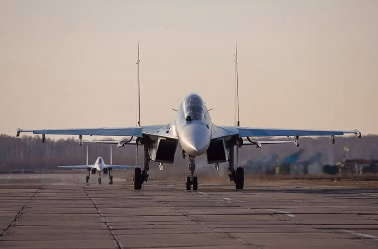 Trong ảnh là những chiếc tiêm kích Su-27SM3 của Không quân Nga tham gia tập trận tại Buryatia lần này. Nguồn ảnh: Arms-Expo.