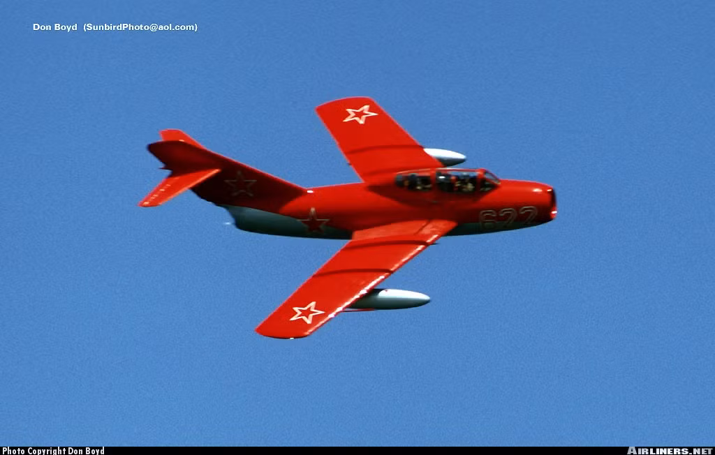 Cho tới tận ngày nay, cánh bay MiG-15 vẫn hoạt động trong các công ty tư nhân ở khắp nơi trên thế giới. Nguồn ảnh: Airliners.net