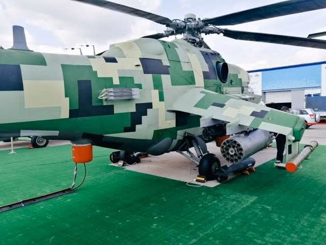 Như vậy, với những nâng cấp mới này, xem ra trực thăng tấn công Mi-24 sẽ còn rất lâu nữa mới được về hữu, dù trước đó người ta đã từng lên kế hoạch. Ảnh: Twitter