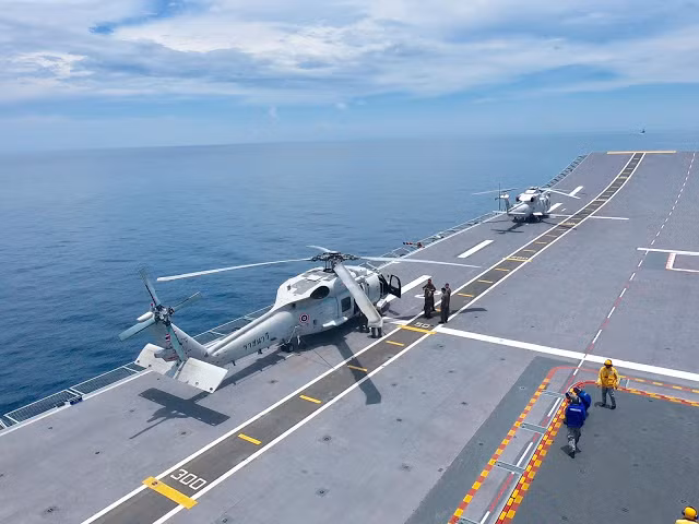 Lâu lắm rồi mới có nhiều máy bay tới vậy hoạt động trên tàu sân bay của Thái Lan. Nguồn ảnh: thaidefence