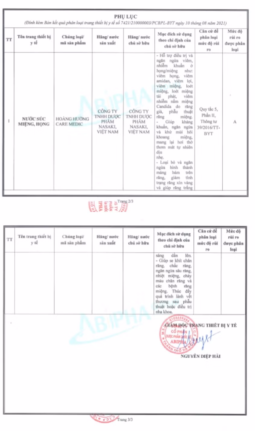 Nuoc suc mieng Hoang Huong Care Medic “no” nhu thuoc: Duoc pham Abipha lien quan gi?-Hinh-2