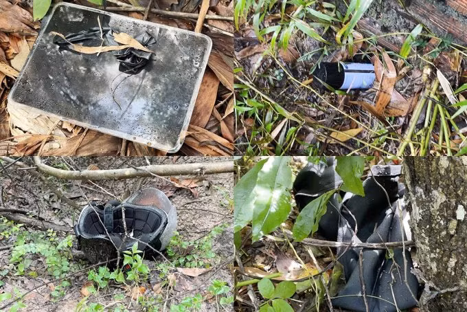 Ngày thứ 3 sau vụ cướp, Ban chuyên án nhận được tin báo phát hiện đôi giày ở trên cây, rất bất thường trong khu vực thuộc hướng tẩu thoát của tên cướp. Lần tìm các bụi rậm, ngóc ngách, tổ trinh sát tìm thấy mũ bảo hiểm, áo khoác, khẩu trang - giống loại tên cướp sử dụng khi gây án; bảng nhựa mica (giống biển số xe) được xịt sơn đen, bình sơn... Một trinh sát bới trong bụi cỏ khô, thấy một số mẩu giấy bị xé nhỏ, vo tròn, nằm rải rác. Sau khi được ghép nối, chúng thể hiện các thông tin mua bán, kinh doanh; trong đó có tờ giấy tiêm vaccine COVID-19 mang tên một người đàn ông. 