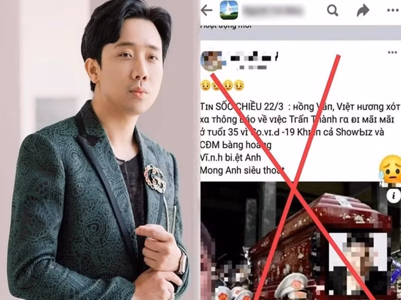 Trước Hoài Linh, hàng loạt nghệ sĩ cũng bị kẻ ác ý tung tin bịa đặt. Trấn Thành là một trong số đó. Trước tin đồn nhảm, nam MC rất tức giận: “Tôi không hiểu khi đăng một thông tin bịa đặt nặng nề như vậy về một ai đó thì họ được cái gì? Tiền ư? Sự chú ý? Hay chỉ để tiêu khiển?”. Ảnh: Dân Việt.