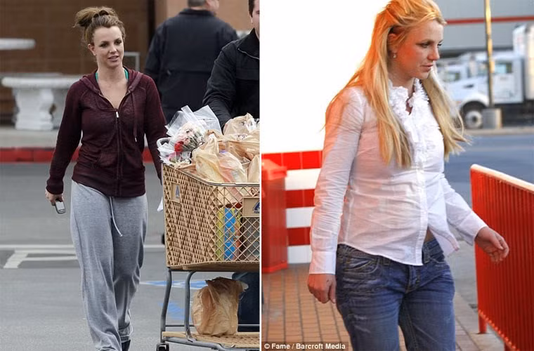 Ăn mặc lôi thôi và tùy tiện mỗi khi xuất hiện trên phố, Britney Spears bị liệt vào danh sách những ngôi sao luộm thuộm nhất Hollywood. Ảnh: internet