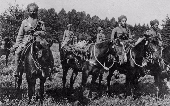 Kỵ binh Ấn Độ thuộc lục quân Anh. Ảnh: Rarehistoricalphotos.