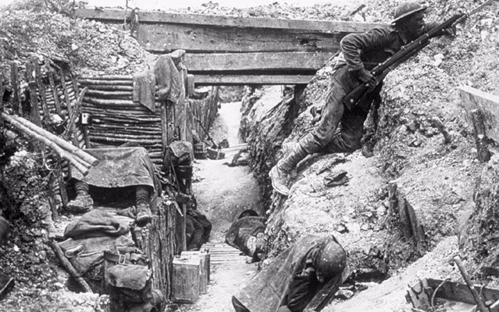 Chiến hào của tiểu đoàn 11 quân Anh, gần La Boisselle. Ảnh: Rarehistoricalphotos.