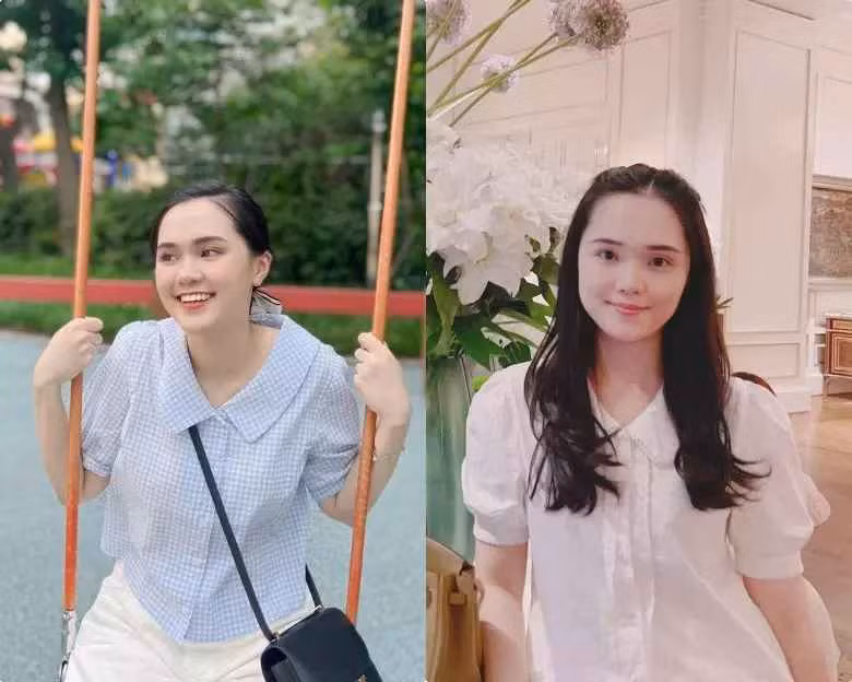 Quỳnh Anh chuộng những set đồ tối giản, thuận tiện cho việc di chuyển và chăm con nhỏ.