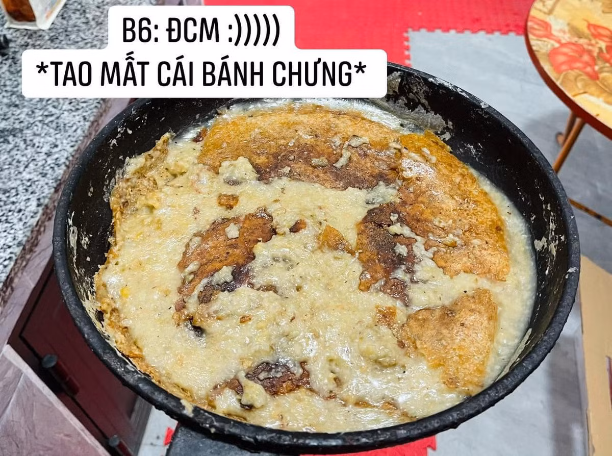Mới đây, tài khoản L.T đã chia sẻ thành quả rán bánh chưng bằng nước lọc của mình trên mạng xã hội và ngay lập tức thu hút được sự chú ý.