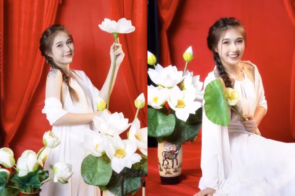 Ở độ tuổi dậy thì, rèn luyện thể thao giúp Lan Vy có vóc dáng thon gọn, săn chắc cùng chiều cao lý tưởng.