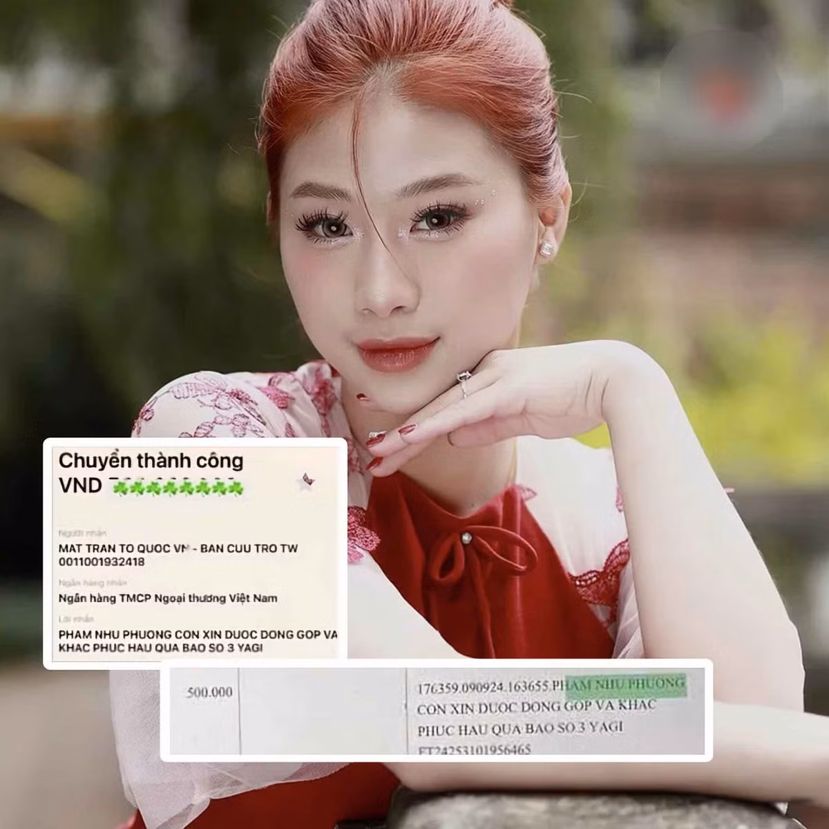 Phạm Như Phương bị tố sống "phông bạt" không ít lần trên MXH từ tiền từ thiện ủng hộ bà con vùng bão lũ hay mượn ảnh người khác để sống ảo.