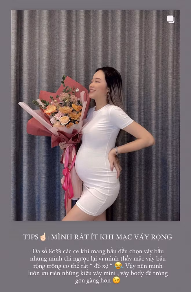 Hot girl Tâm Xíu lên xe hoa về nhà chồng hồi đầu tháng 6 vừa qua và chưa đầy 1 tháng sau đã thông báo mang thai 17 tuần.