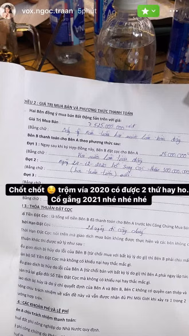 Trước đó khi theo trend True or False (Đúng hay Sai) trên Instagram, Võ Ngọc Trân mạnh dạn trả lời True cho câu hỏi thu nhập trên 300 triệu/tháng.