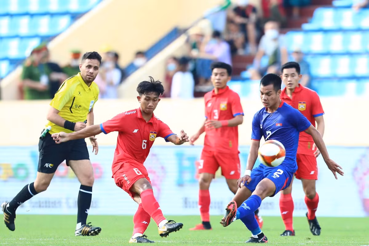 Chao san SEA Games 31, U23 Campuchia thang tung bung truoc U23 Lao
