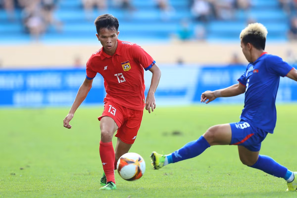 Chao san SEA Games 31, U23 Campuchia thang tung bung truoc U23 Lao-Hinh-3