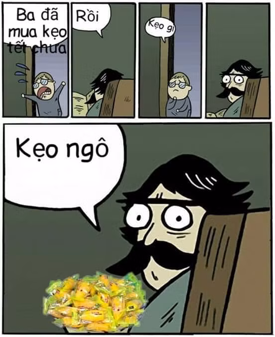 Dường như năm nào, nhà nào cũng phải có 1 đĩa kẹo ngô để mời khách.