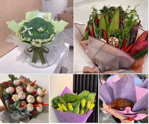 Bó hoa độc đáo này cũng là một món quà vô cùng ý nghĩa dành cho những bạn gái là tín đồ của ăn uống.