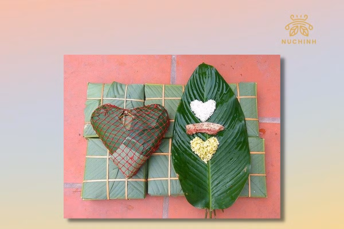 Không cần biết ăn ngon hay không, nhưng nhìn vào chiếc bánh chưng cho mùa Valentine này thì đã thấy dễ thương và ấm áp rồi.