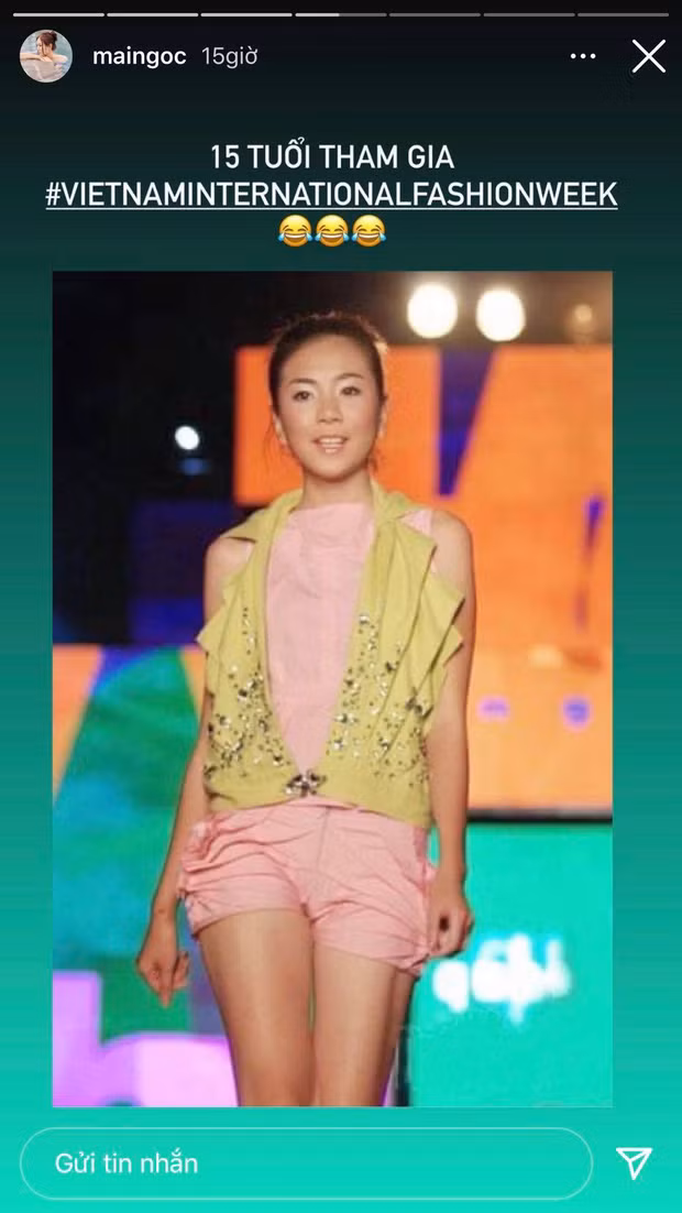 Mới đây, trên trang cá nhân của mình, nữ MC Mai Ngọc khoe khoảnh khắc tự tin đi catwalk từ năm 15 tuổi (năm 2005) với thần thái rạng rỡ.