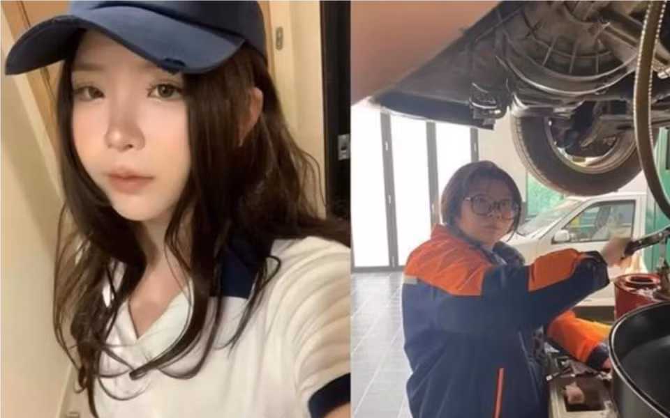 Không nói trước, đố ai đoán được hot girl và "bà thím" này là cùng một người.