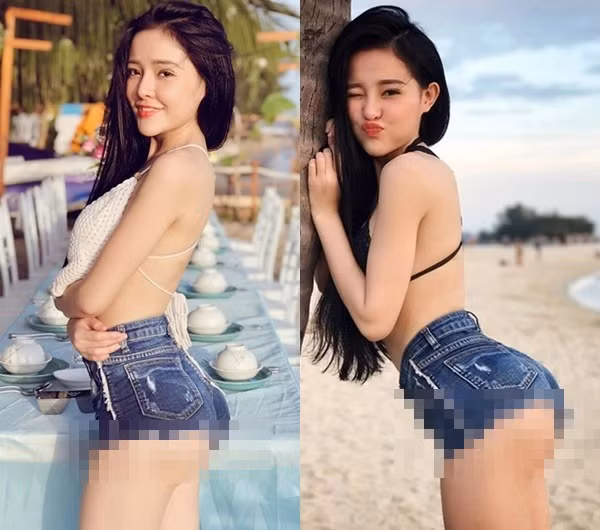 Mặc chiếc quần chẽn cạp cao ra phố, hot girl thị phi - Ngân 98 bị cho là phô diễn vòng 3, khoe body lộ liễu.