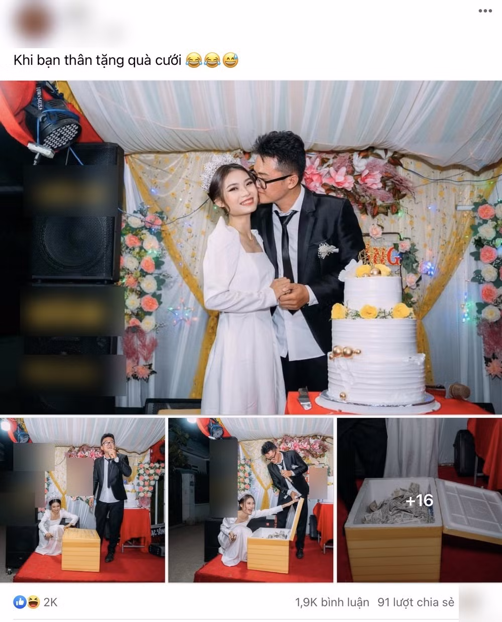 Đây cũng không phải lần đầu tiên mạng xã hội chia sẻ hình ảnh các món quà cưới đặc biệt của hội bạn thân.