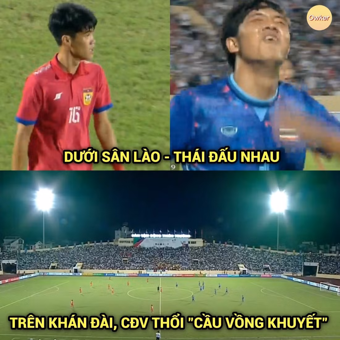 Dưới sân các cầu thủ thi đấu căng thẳng, trên khán đài CĐV thổi nguyên bản hit "cầu vồng khuyết".