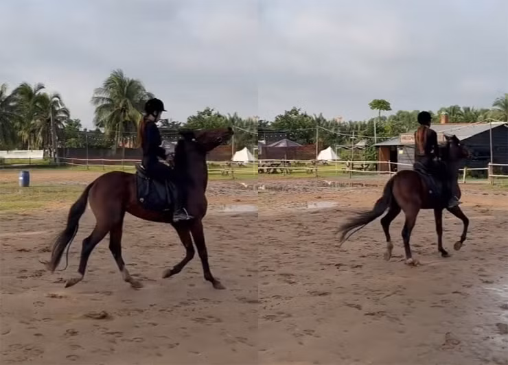 Thời gian gần đây, Yến Xuân còn thường xuyên khoe hình ảnh đang tập luyện bộ môn cưỡi ngựa. Cô cho biết bộ môn này mang đến trải nghiệm rất thú vị, thoải mái và xả stress rất tốt.