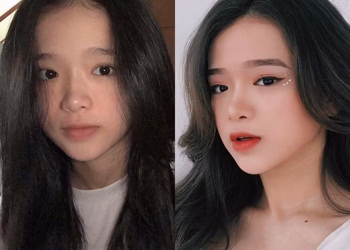 Mở đầu cho dàn hot girl Việt bất chấp "camera thường" vẫn khoe mặt mộc là Linh Ka. Cô gái Hà thành thường xuyên bị nhận xét là "chín ép" với lối kẻ vẽ gương mặt quá đậm đà.