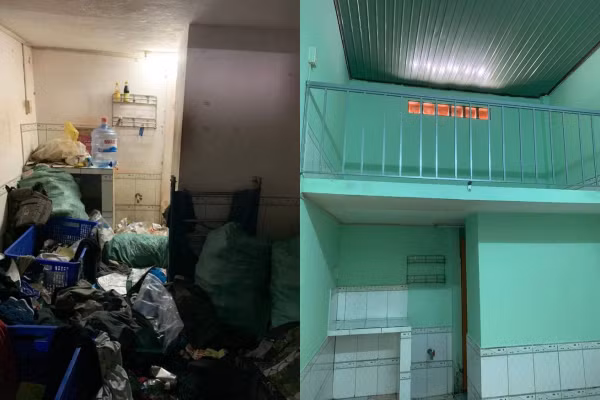 Thế nhưng vừa mở cửa bước vào, người chủ sốc với cảnh tượng bên trong.