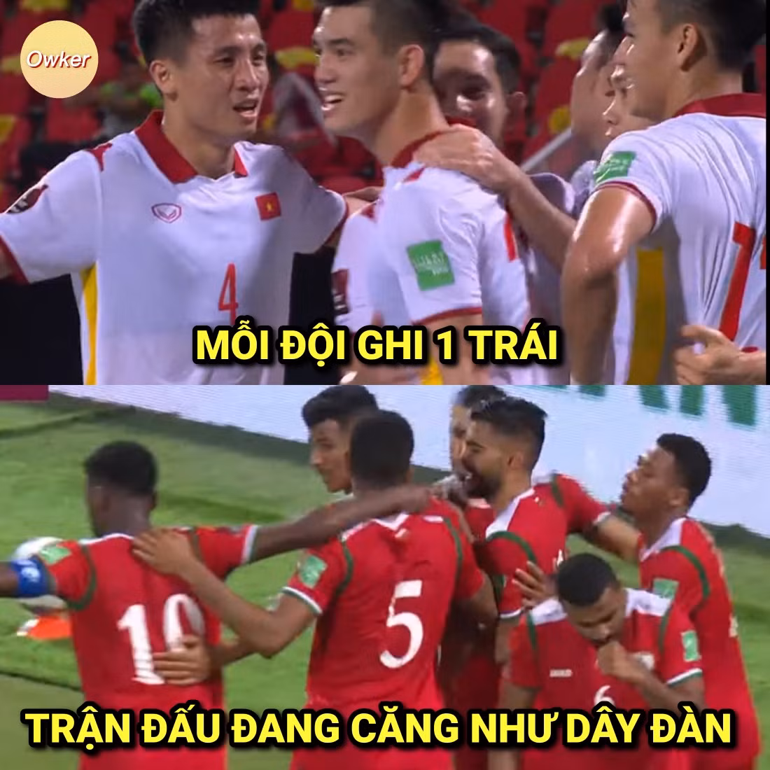 Dù có bàn thắng trước nhưng chỉ 1 phút hớ hênh, đội tuyển Việt Nam bị gỡ hòa ở những phút cuối hiệp 1.