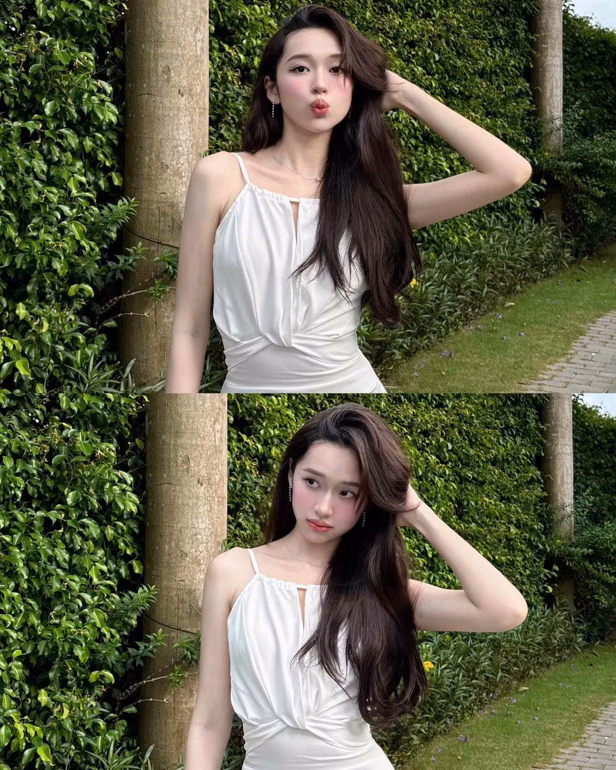 Đáng chú ý, “ngày mai” mà mỹ nhân 2k1 này đề cập có lẽ là khoảng thời gian không xác định bởi hôm nào cô nàng cũng ngồi trước rất nhiều đồ ăn nào bánh ngọt, trà sữa, bún, bánh mì,... và nói: “Ngày mai mình giảm cân”.