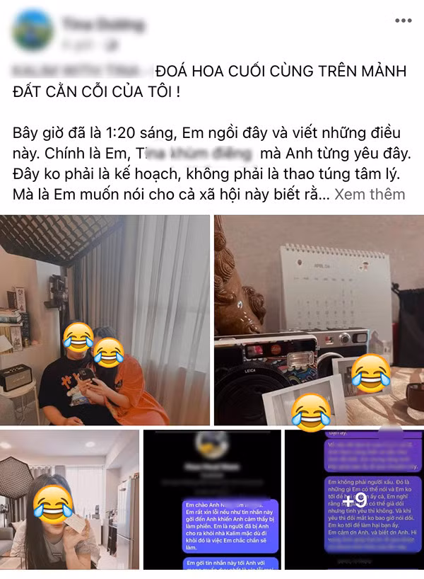 Những ngày qua, vụ việc " cô dâu siêu lừa" Bắc Giang có biệt danh Tina Duong nhận được sự quan tâm lớn của dư luận. Mới đây, nữ chính đăng tải dòng trạng thái sướt mướt nói về bạn trai tên K.L - người cuối cùng bị cho là nạn nhân của cô nàng.