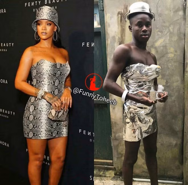 Rihanna nhìn thấy chắc cũng phải ngả mũ trước Toheeb-vui tính.