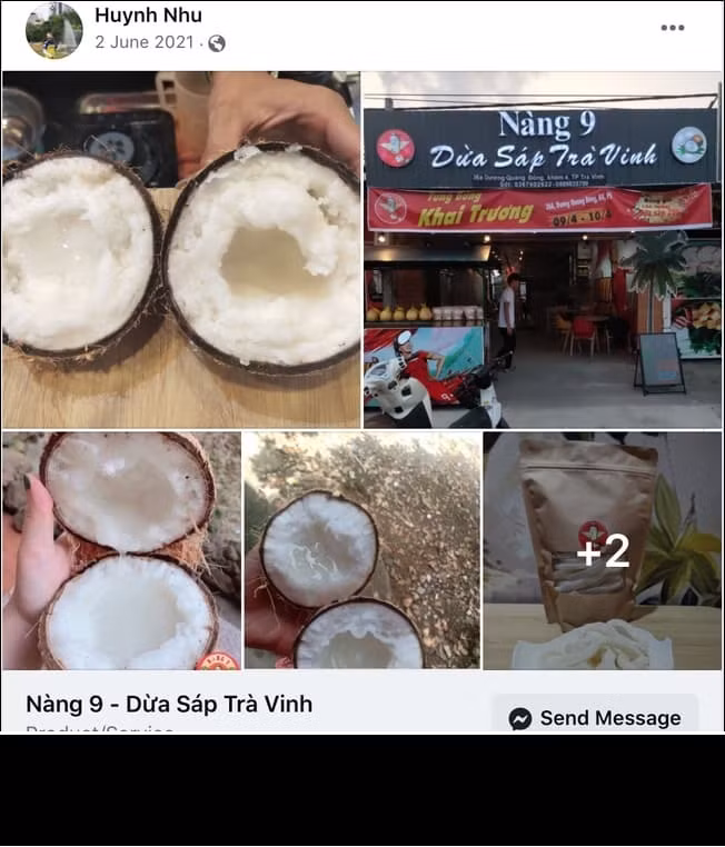 Huỳnh Như đã mở một cửa hàng kinh doanh lấy tên Nàng 9 Dừa Sáp Trà Vinh, chuyên cung cấp mặt hàng dừa sáp đến cho khách hàng. Cô đang hết sức chăm chút, phát triển và cũng rất tâm đắc với “đứa con tinh thần này”.
