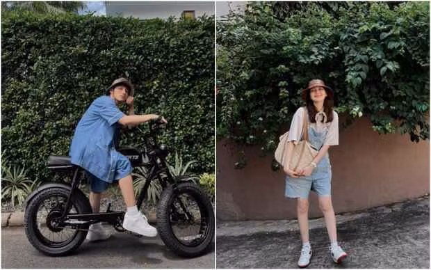 Chẳng hạn như trong loạt ảnh mới nhất, Hải Tú buộc khăn ở cổ - phong cách từng được Chủ tịch trẻ tuổi lăng xê một thời gian dài.